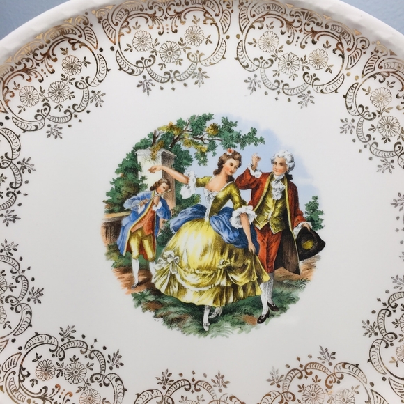 1982, platter plate served Vintage Victorian.  Exc - Picture 2 of 14